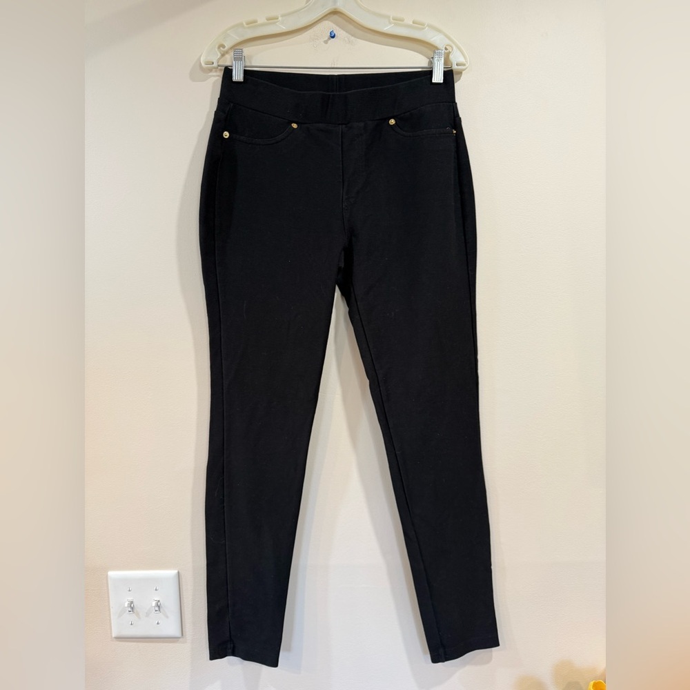🔥Michael Kors Black Slim Ponte Knit Pants Women’s Size M EUC🔥